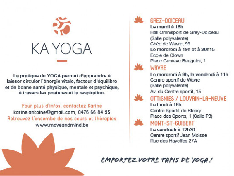 Kayoga.be cours de Yoga à Grez-Doiceau - Yoga - Beauté & Bien-être | Boncado - photo 2