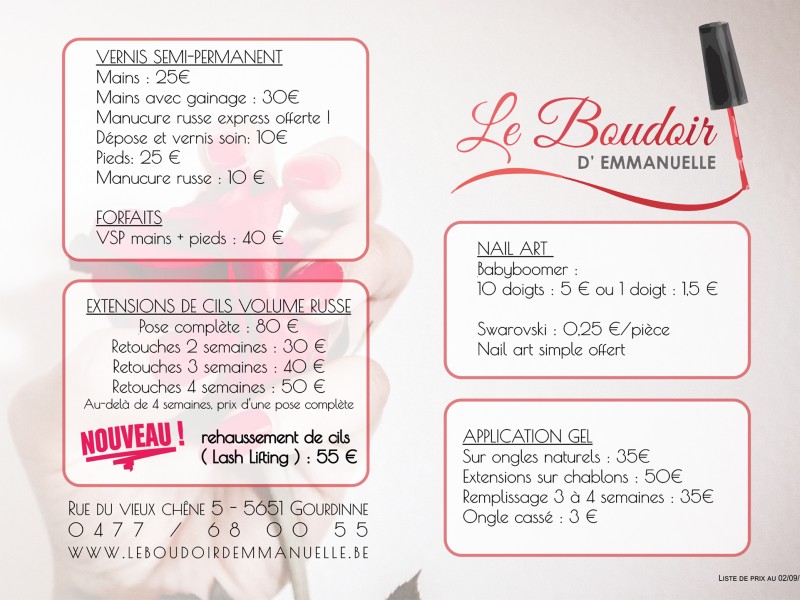 Le Boudoir d'Emmanuelle à Gourdinne - Beauté & Bien-être | Boncado - photo 3